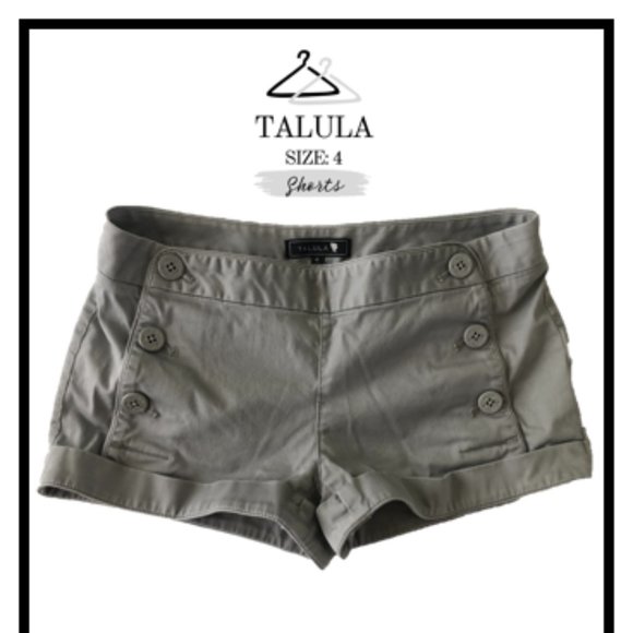 Stylish Talula Button Short Shorts - Size 4, Grey - Picture 1 of 3